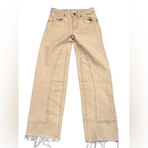 Free People Tan Straight Leg Pants